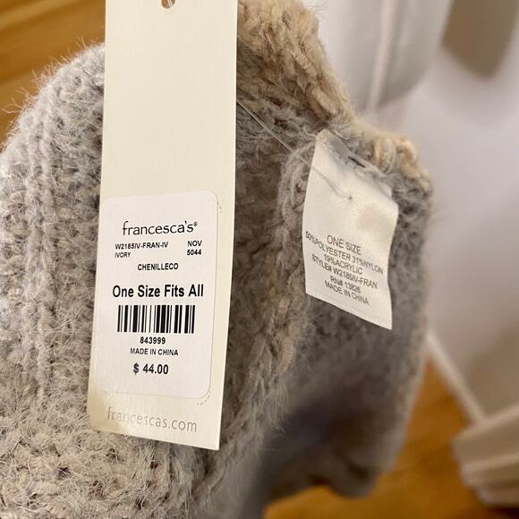 Francescas Kimono Sweater Vivian Striped Knit Kimono One Size Fits All - Picture 7 of 7